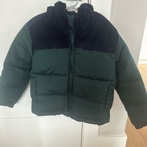 Old Navy Dark Green and Navy Kids Puffer Jacket